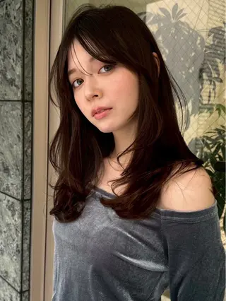 ロング カラー ヘアアレンジ ✨レイヤーカット/透 名感カラー特化✨のヘアスタイル