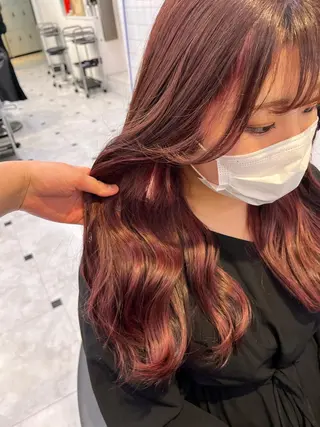 ミディアム カラー ヘアアレンジ 愛されカラー🩷 はるなのヘアスタイル