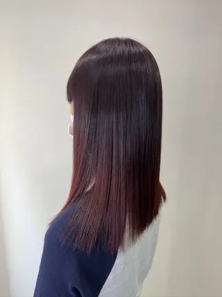 ミディアム カラー tomona 𝜗𝜚のヘアスタイル