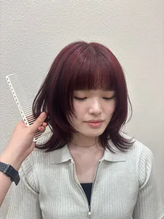 ミディアム ナナホ/艶カラー🍀 /ヘッドスパ🫧のヘアスタイル