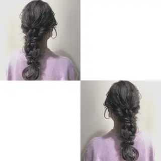 セミロング ヘアアレンジ 青沼夏未/オリーブ/ 寒色カラーのその他イメージ