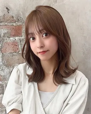 ミディアム 🧡くびれヘア/前髪 顔周り🧡久原結衣のヘアスタイル