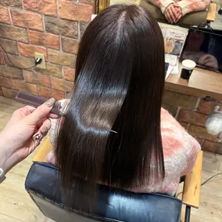 セミロング カラー 髪質改善/縮毛矯正 💜COCORO💜のヘアスタイル