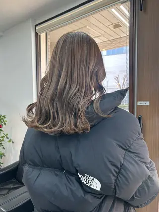 セミロング ダブルカラー/韓国 ヘア/さわのあかねのヘアスタイル