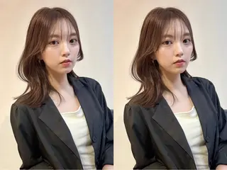 セミロング vain　渋谷【ヴェイン シブヤ】所属・透明感カラー / Rio👶🏻💞のヘアスタイル