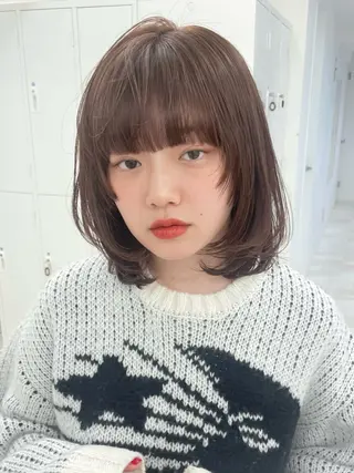 ミディアム ウルフカット/ボブ りなのヘアスタイル