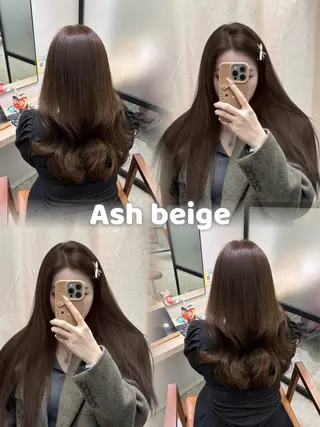 ロング yoki.所属・しげ ゆりか/透明感 カラー/顔周りカットのヘアスタイル