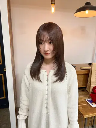 ミディアム まろやか透明感カラー ♡MANAのヘアスタイル