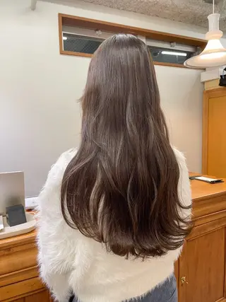 ロング 蜂須賀🐝縮毛矯正 ストレートパーマのヘアスタイル