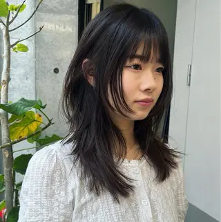 ミディアム ハッシュカット カシマハヤトのヘアスタイル