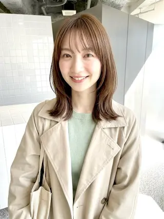 ミディアム カラー イサミ カズヒロのヘアスタイル