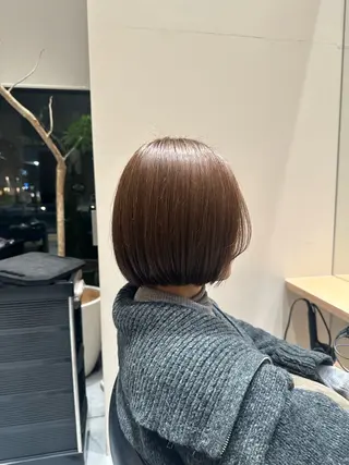 ショート ミオ💎透ける暗髪/ ブリーチなしWカラーのヘアスタイル