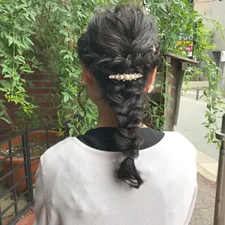 ヘアアレンジ Click所属・クニモトハルナ ボブ/柔らかカラーのヘアスタイル