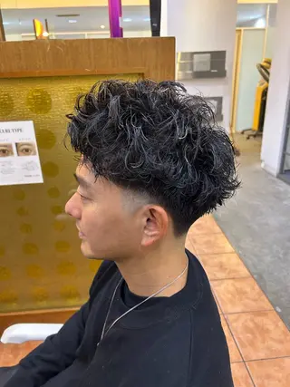 ショート パーマ メンズ 相模大野メンズパーマ /フェード　Tumのヘアスタイル