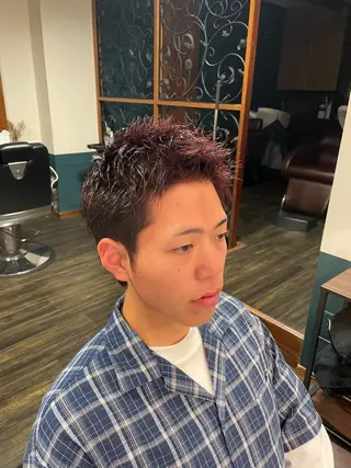 ショート カラー メンズ 早稲田/メンズ専門 /フェード/葛西裕季のヘアスタイル