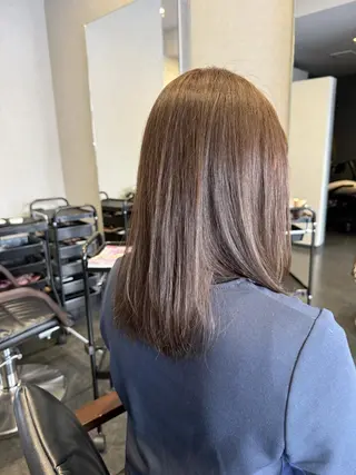 ミディアム 髪質改善⚡️カラー 🍀武久 誠🍀のヘアスタイル