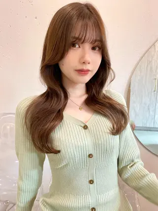 ロング カラー 韓国ヘア🤍顔周り/ 髪質改善✨/林遼一郎のヘアスタイル