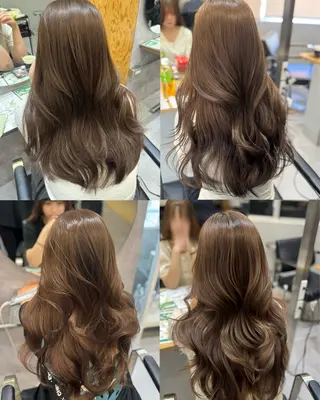 ロング カラー 宮本 優のヘアスタイル