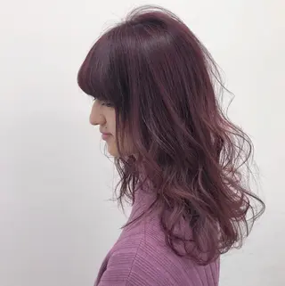 ミディアム カラー 柔らかbeige モトキのヘアスタイル