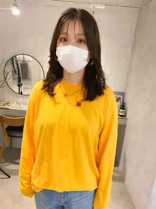 ミディアム レイヤーカットのプロ 大人ヘア宮森貴志のヘアスタイル