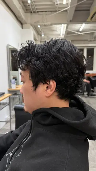 パーマ メンズ 白髪ぼかし 👒堀江・ヨンスクのヘアスタイル