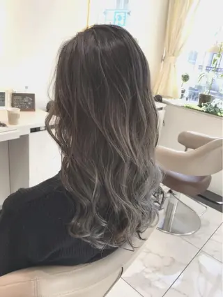 セミロング カラー 山崎俊輔/髪質改善 /バレイヤージュのヘアスタイル