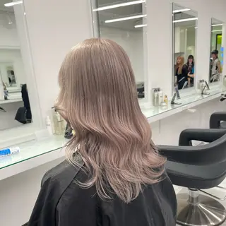 ロング カラー ヘアアレンジ ハイトーン艶カラー 🤍ゆうひのヘアスタイル