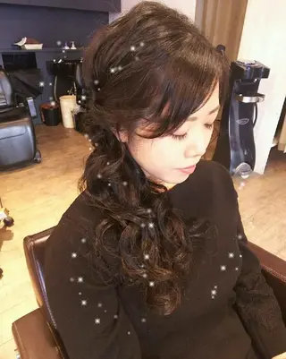 ヘアアレンジ ロング JIL BLAN 京都所属・RU RIのヘアスタイル