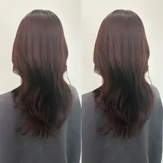 セミロング カラー 韓国風骨格カット 艶カラー🩶髙林夏美のヘアスタイル