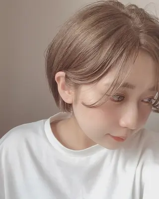 ショート カラー YUI🍊 ボブ/メンズパーマのヘアスタイル