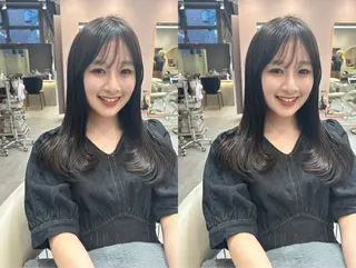 ミディアム GLROW haruhiのヘアスタイル