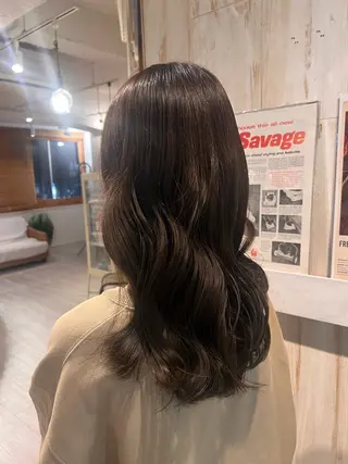 セミロング カラー 顔周りカット/ボブ/ ツヤ髪/coconaのヘアスタイル