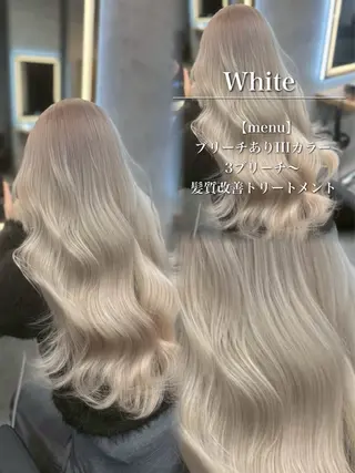 ロング カラー ヘアアレンジ ダメージレスカラー 🩵HIYO🩵のヘアスタイル