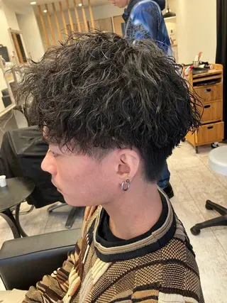 パーマ メンズ メンズ特化/パーマ/ フェードWATARUのヘアスタイル