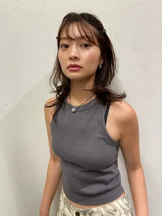 ミディアム カラー レイヤー/柔色 カラー/SAkiのヘアスタイル