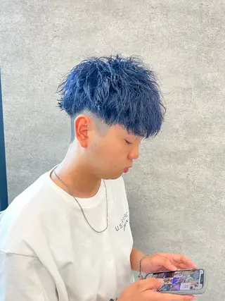 ショート カラー パーマ ヘアアレンジ メンズ 🔥札幌No.1🥇 パーマ特化美容師🔥のヘアスタイル