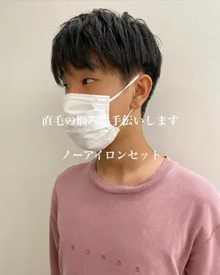 ショート カラー パーマ ヘアアレンジ メンズ 【池袋/スパイキー ショート】ⓝⓘⓜⓤのヘアスタイル