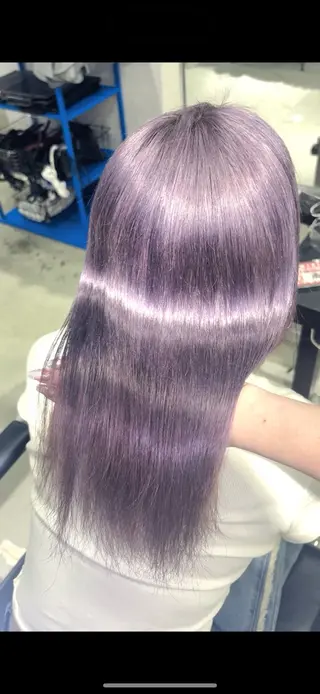 セミロング カラー 大阪ハイトーン/ ピンク/ かえでのヘアスタイル