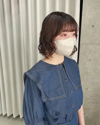 ショート パーマ ボブパーマコテ巻き風 パーマNo1深江秀平のヘアスタイル