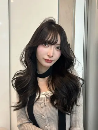 ロング カラー 💖原宿/韓国ヘア 顔周りカット/Rioのヘアスタイル