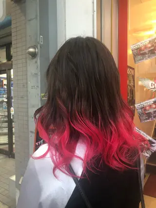 ミディアム ゆぴ☾‪/推しカラー /ハイトーンのヘアスタイル