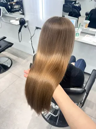 ロング 縮毛👱🏽‍♀️ 🎀海外ハイライトのヘアスタイル
