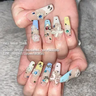 ロング NAILSALON 🍔Timna🍟のネイルデザイン