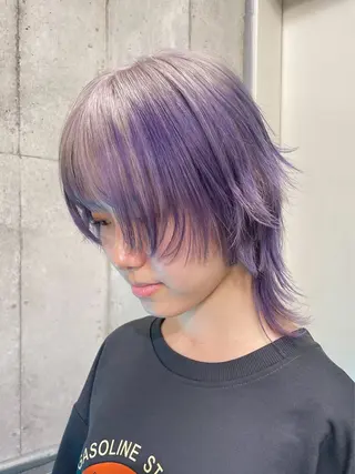 ミディアム ハイトーン/ブリーチ /ウルフ⛓️MAKIのヘアスタイル