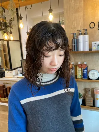 ミディアム 🌀ボブ／ミディアム パーマ🌀ayaのヘアスタイル