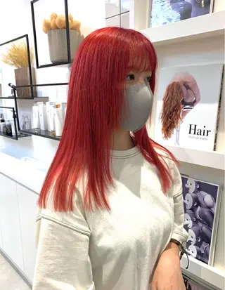 セミロング みなもと ちはるのヘアスタイル