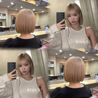 ショート レイヤー/顔周り/ 韓国ヘア🤍フウカのヘアスタイル