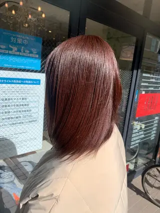 ミディアム カラー ハイトーンブリーチ有 ブリーチ無しお任せのヘアスタイル