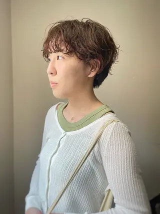 ショート パーマ 安部佑哉/ハイトーン /レイヤー/グランジのヘアスタイル