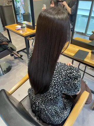 ロング 韓国風/オシャレ /縮毛矯正/滝口琴未のヘアスタイル